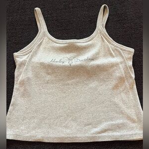 Harley-Davidson Women's gray cropped Tank Top size Large